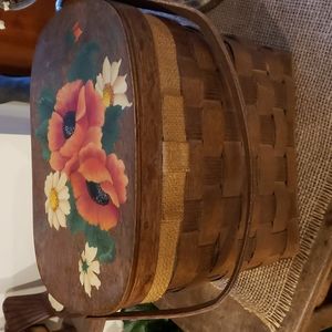 Vintage floral basket.